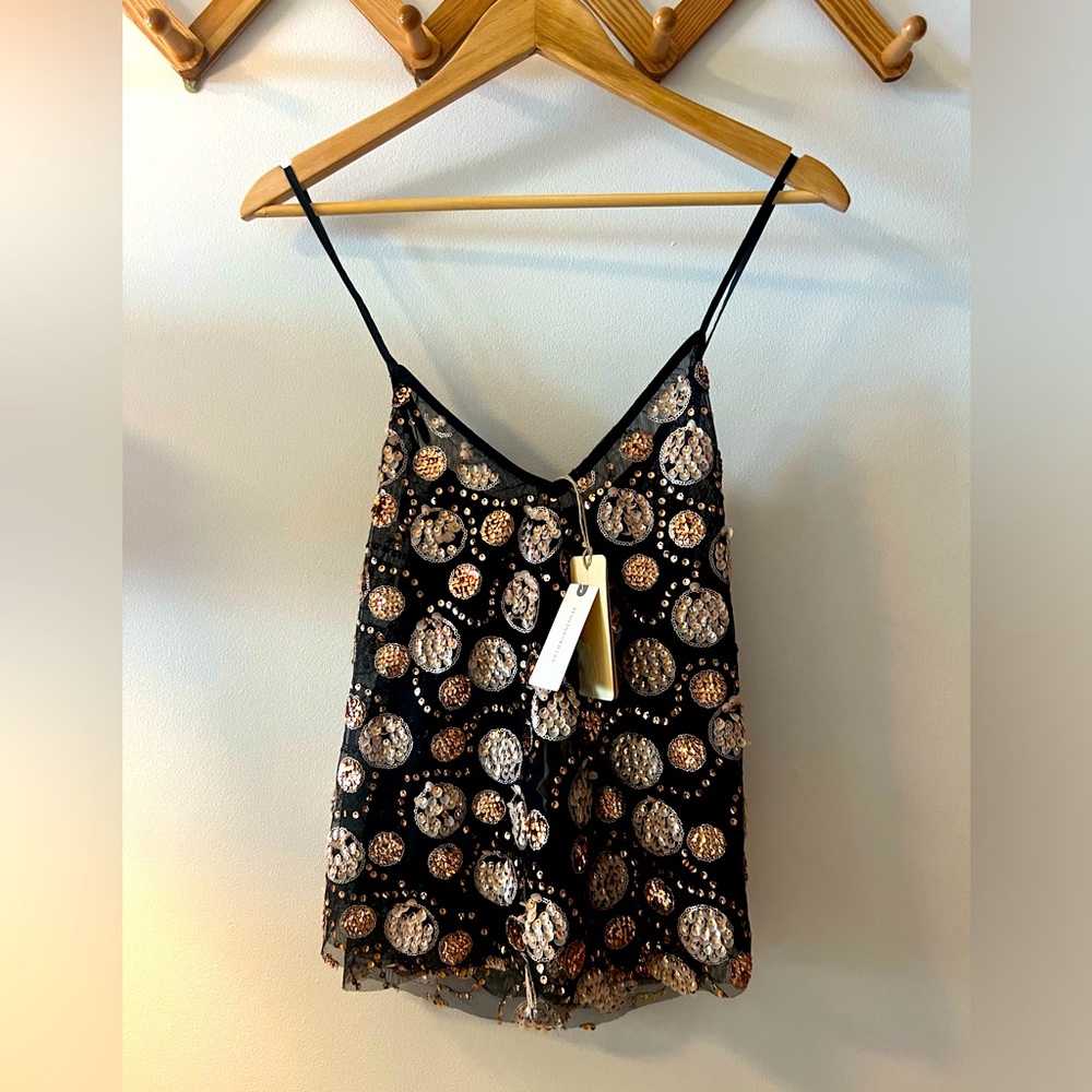 Fun Sequin see-through tank top